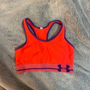 NWOT under armour neon pink sports bra